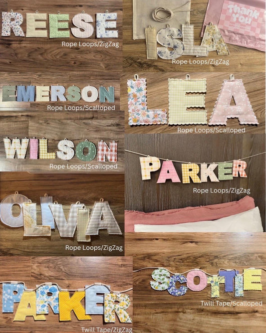 Personalized Fabric Letter Banner